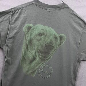 Vintage Sea World T-Shirt Mens XL Green Polar Bear Extinction is Forever Graphic